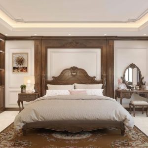 Giường Ngủ Gỗ Hoàng Gia Phong Cách Hàn Quốc